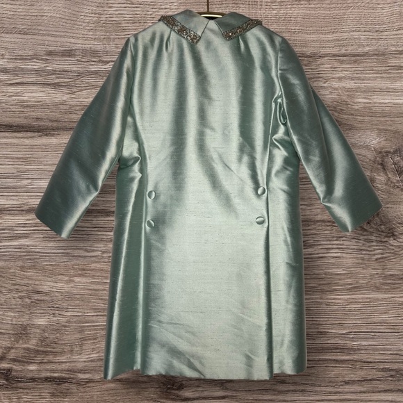 🌸 "Elegant Mint Ensemble" Vintage Dress and Jacket Set 🌸 - Picture 4 of 14